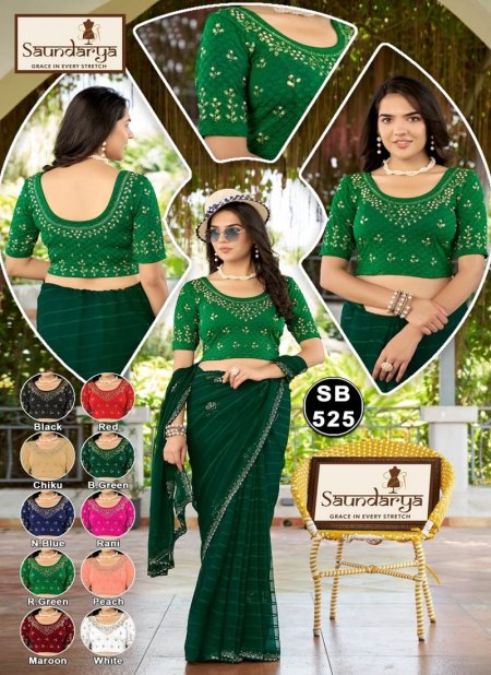 Sb 525 Crush With Hand Embroidery Blouses